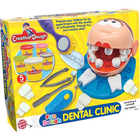 Small World Toys Creative Dough Fun Dough Activity Set - Dental Clinic 9721301